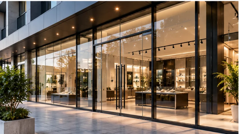 Architectural aluminium and glass installation